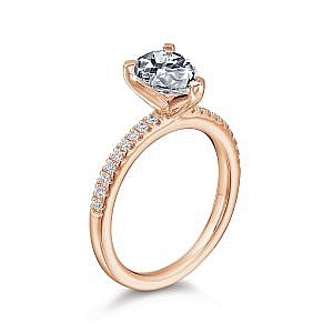 Ann Pear Pave Engagement Ring