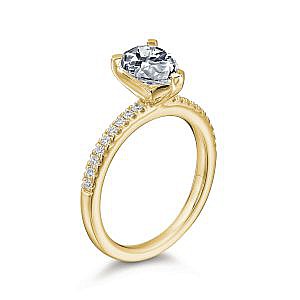 Ann Pear Pave Engagement Ring