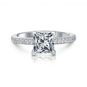 Ann Princess Pave Engagement Ring