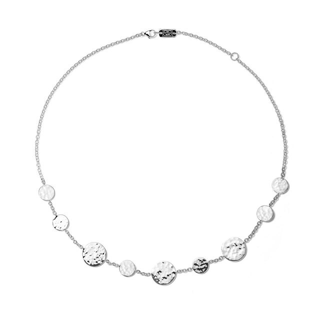 Ippolita Classico Crinkle Hammered Circle Station Necklace