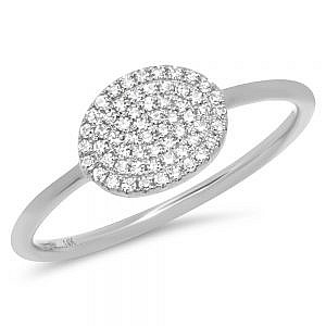 maggie oval diamond ring in white gold