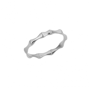 bamboo ring in white gold