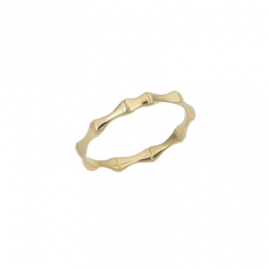 bamboo ring in yellow gold