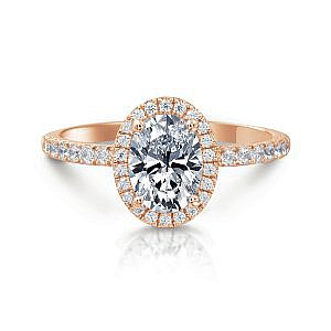 Daisy Oval Halo Engagement Ring