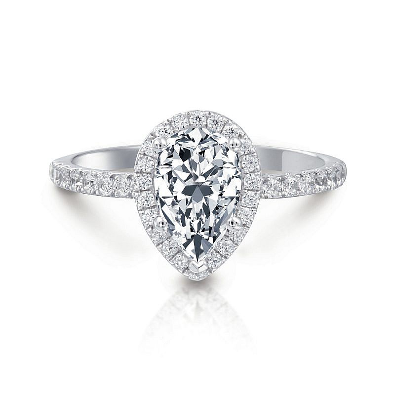 Daisy Pear Halo Engagement Ring