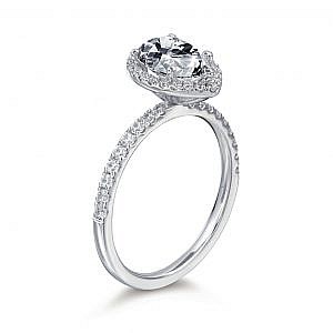 Daisy Pear Halo Engagement Ring