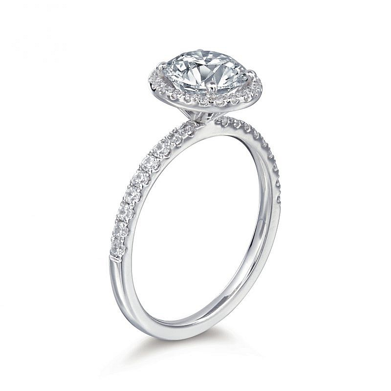 daisy-round-white-2 Daisy Round Halo Engagement Ring
