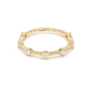 Diamond Bead Band Ring