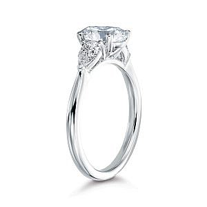 Elizabeth Oval Three-Stone with Pears Engagement Ring