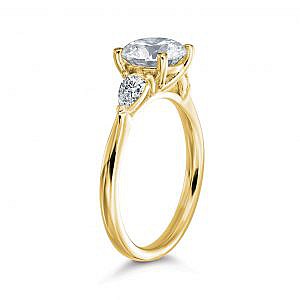Elizabeth Oval Three-Stone with Pears Engagement Ring