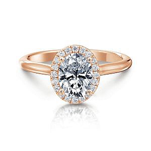 Frida Oval Halo Engagement Ring