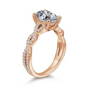 Holly Oval Twist Engagement Ring