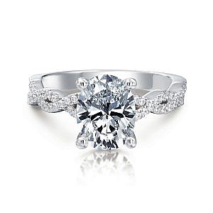 Holly Oval Twist Engagement Ring