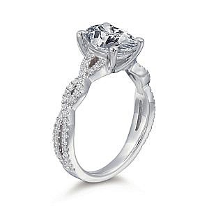 Holly Oval Twist Engagement Ring