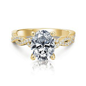 Holly Oval Twist Engagement Ring