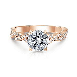 Holly Round Twist Engagement Ring