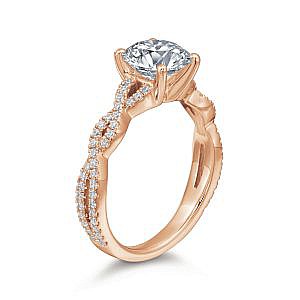 Holly Round Twist Engagement Ring