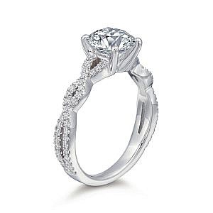 Holly Round Twist Engagement Ring