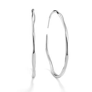 Ippolita Large Squiggle Hoop Earrings in Sterling Silver