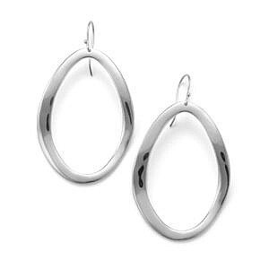 Ippolita Sterling Silver Wavy Open Oval Earrings