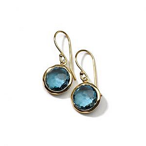 ippolita lollipop earrings in london blue topaz on white background