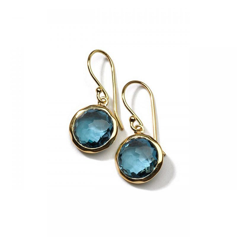 ippolita lollipop earrings in london blue topaz on white background