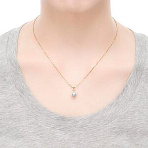 Mikimoto Akoya Pearl Pendant with Diamond Necklace