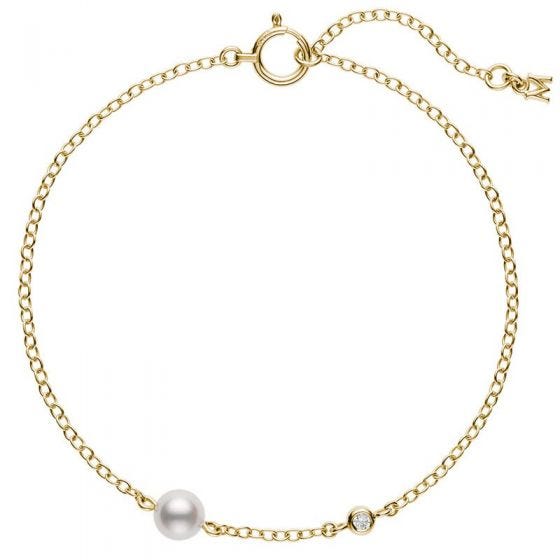 Mikimoto Akoya A+ Pearl Bracelet with Diamond