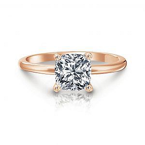 Rosamund Cushion Hidden Halo Solitaire Engagement Ring