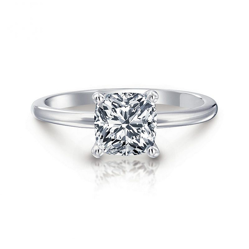rosamund-cushion-white-1 Rosamund Cushion Hidden Halo Solitaire Engagement Ring