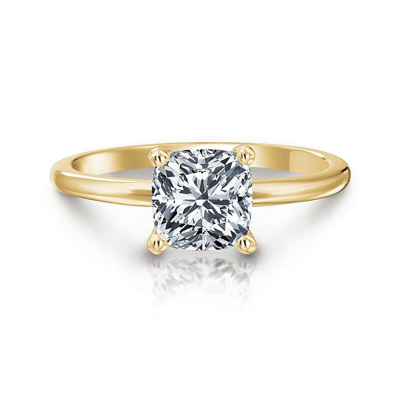 rosamund-cushion-yellow-1 Rosamund Cushion Hidden Halo Solitaire Engagement Ring