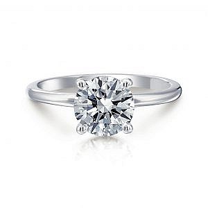 Rosamund Round Hidden Halo Solitaire Engagement Ring