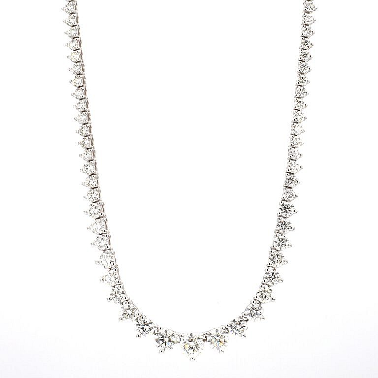 white gold diamond tennis necklace