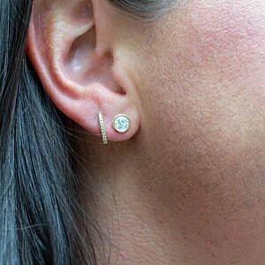 MB Essentials Best Bezel Stud Earrings