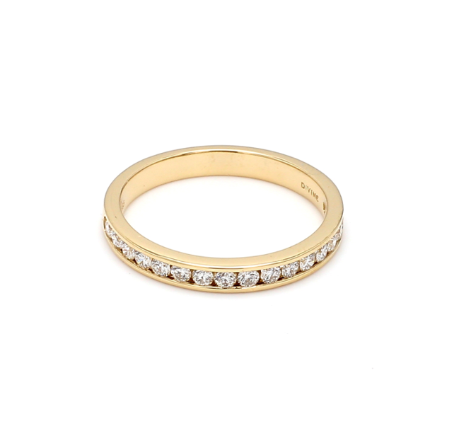 Channel Set Diamond Band Ring