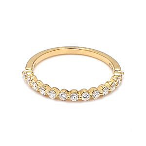 Single Prong Floating Diamond Band Ring