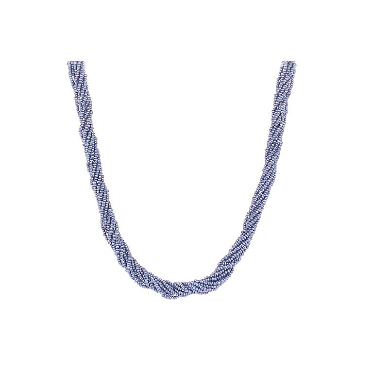 Estate blue pearl multi strand necklace.
