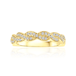 Pave Twist Diamond Band Ring