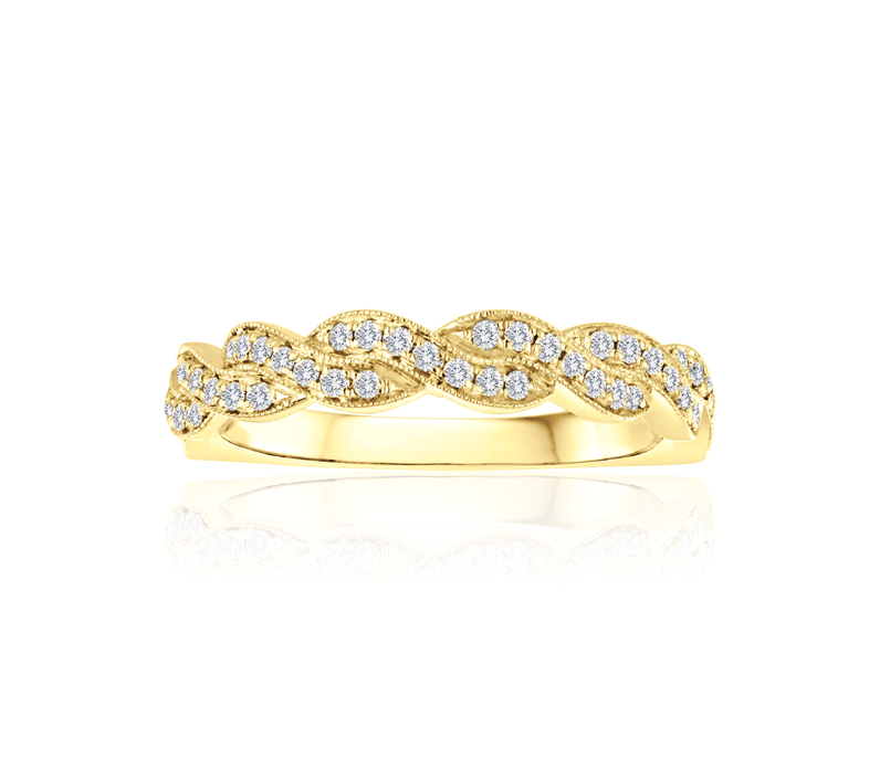 Pave Twist Diamond Band Ring