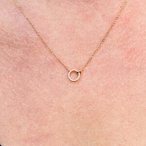 MB Essentials Diamond Interlocking Circle Necklace