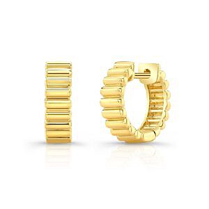 MB Essentials Fluted Huggie Hoop Earrings