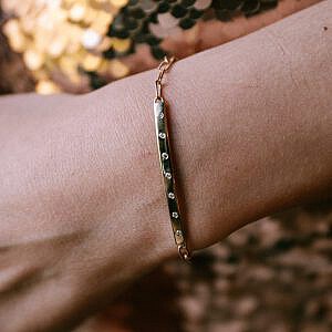 diamond inlay bracelet lifestyle