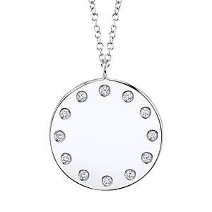 MB Essentials Round Diamond Disc Necklace