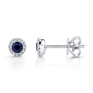 MB Essentials Sapphire and Diamond Earrings