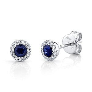 MB Essentials Sapphire and Diamond Earrings