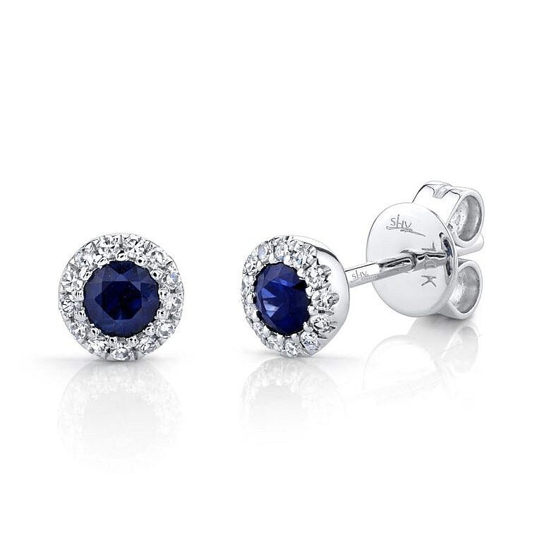 MB Essentials Sapphire and Diamond Earrings