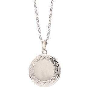 Sterling Silver Engravable Locket Pendant