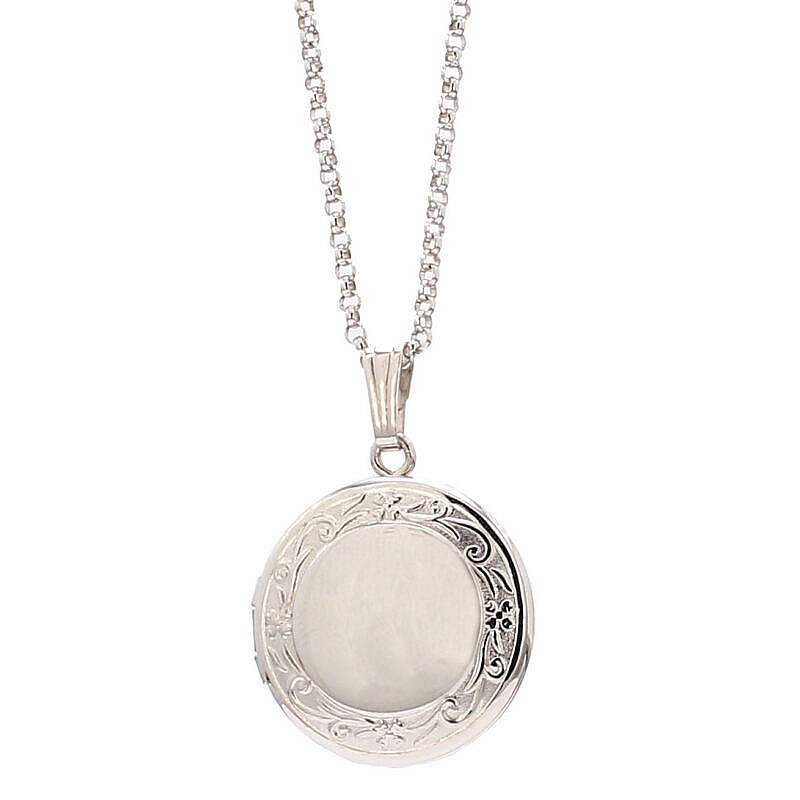 Round sterling silver locket