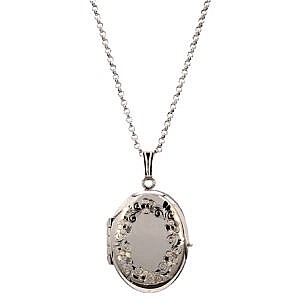 Sterling Silver Floral Locket