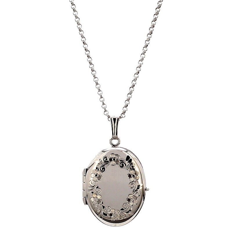 Sterling Silver Floral Locket